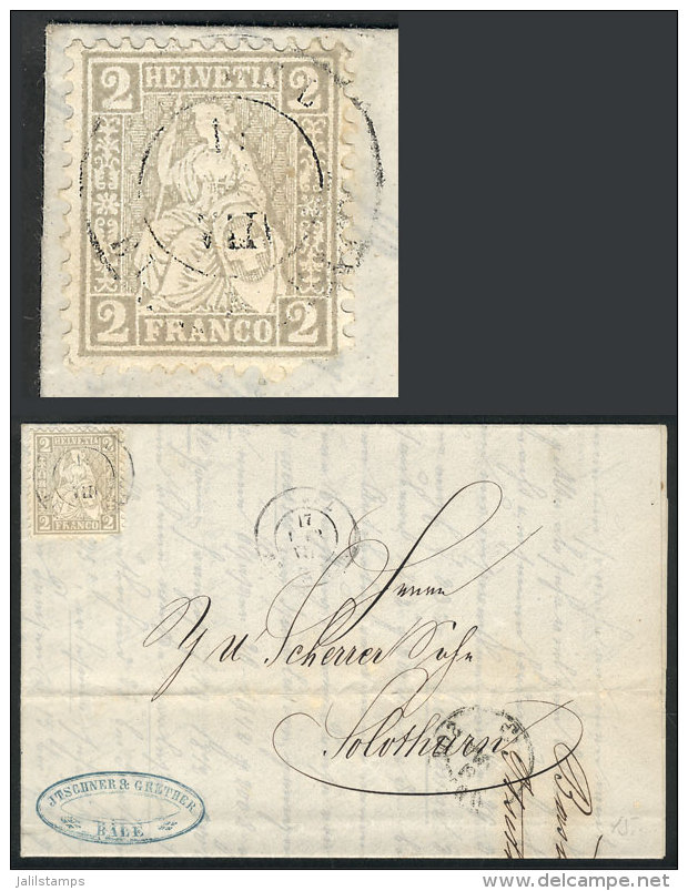 Circular Sent From Bale To Solothurn On 17/JA/1863 Franked With 2c. (Scott 41), Interesting Rate For Printed... - Autres & Non Classés
