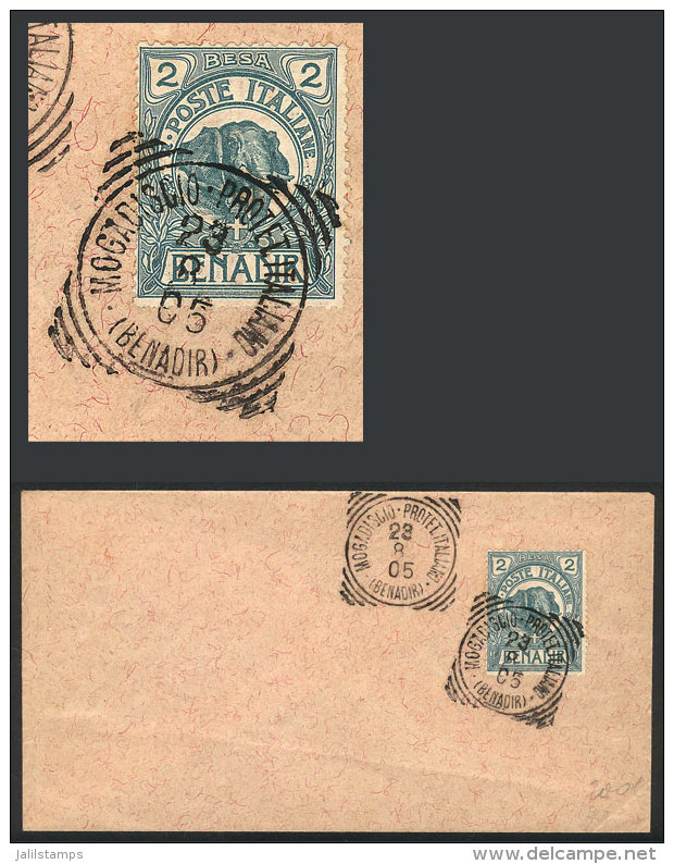 Unposted Cover Franked With Sc.2 (2b. Of 1903) With Postmark Of 23/AU/1905 Of Mogadiscio, VF Quality! - Somalie