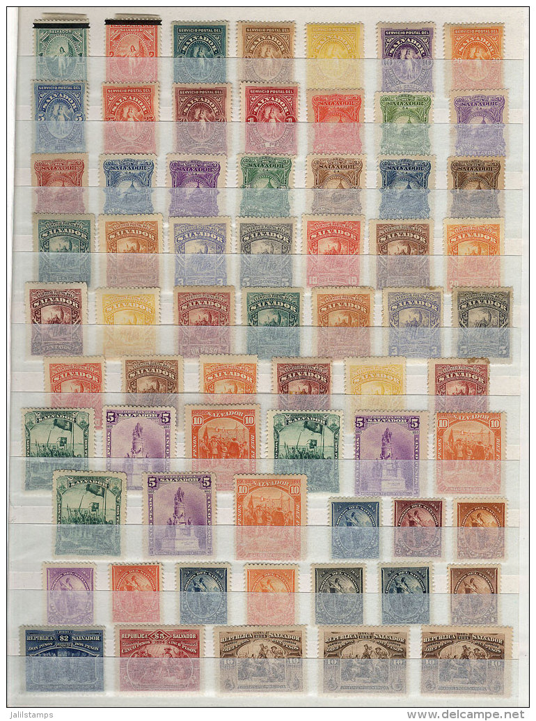 Stockbook With Interesting Stock Of Unused Stamps (including No Gum, With Gum And Lightly Hinged, And MNH), General... - Salvador