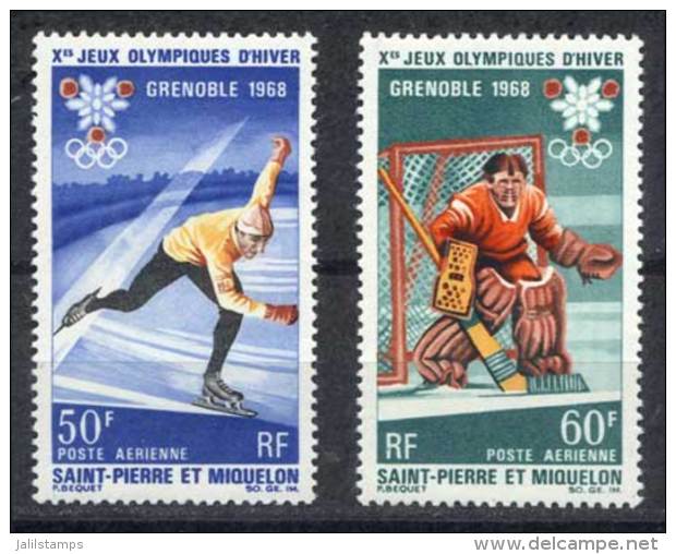 Yvert A.40/41, Grenoble Olympic Games, Excellent Quality! - Autres & Non Classés