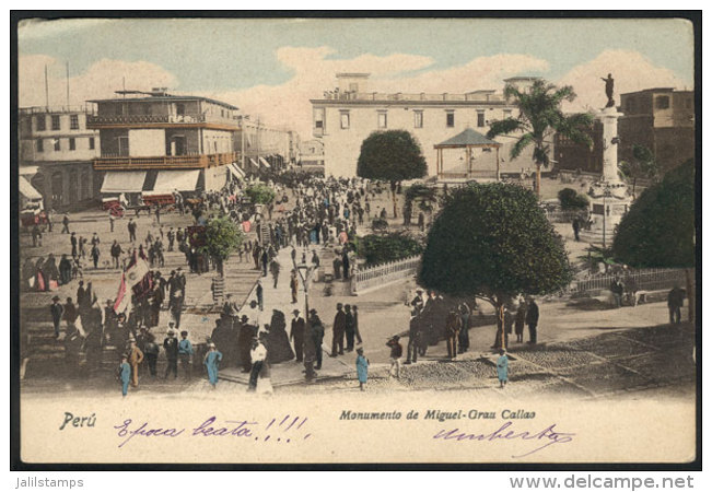 CALLAO: Monument To Miguel Grau, Circa 1902, Excellent Quality! - Pérou