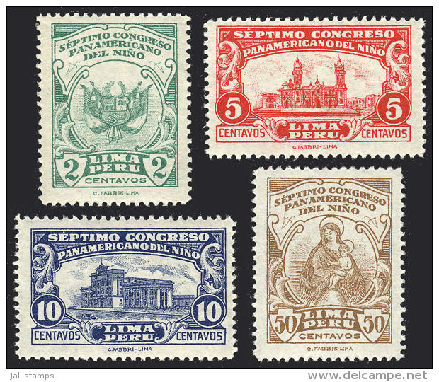 Sc.264/267, 1930 Child Congress, Complete Set Of 4 Values, VF Quality, Catalog Value US$37+ - Peru