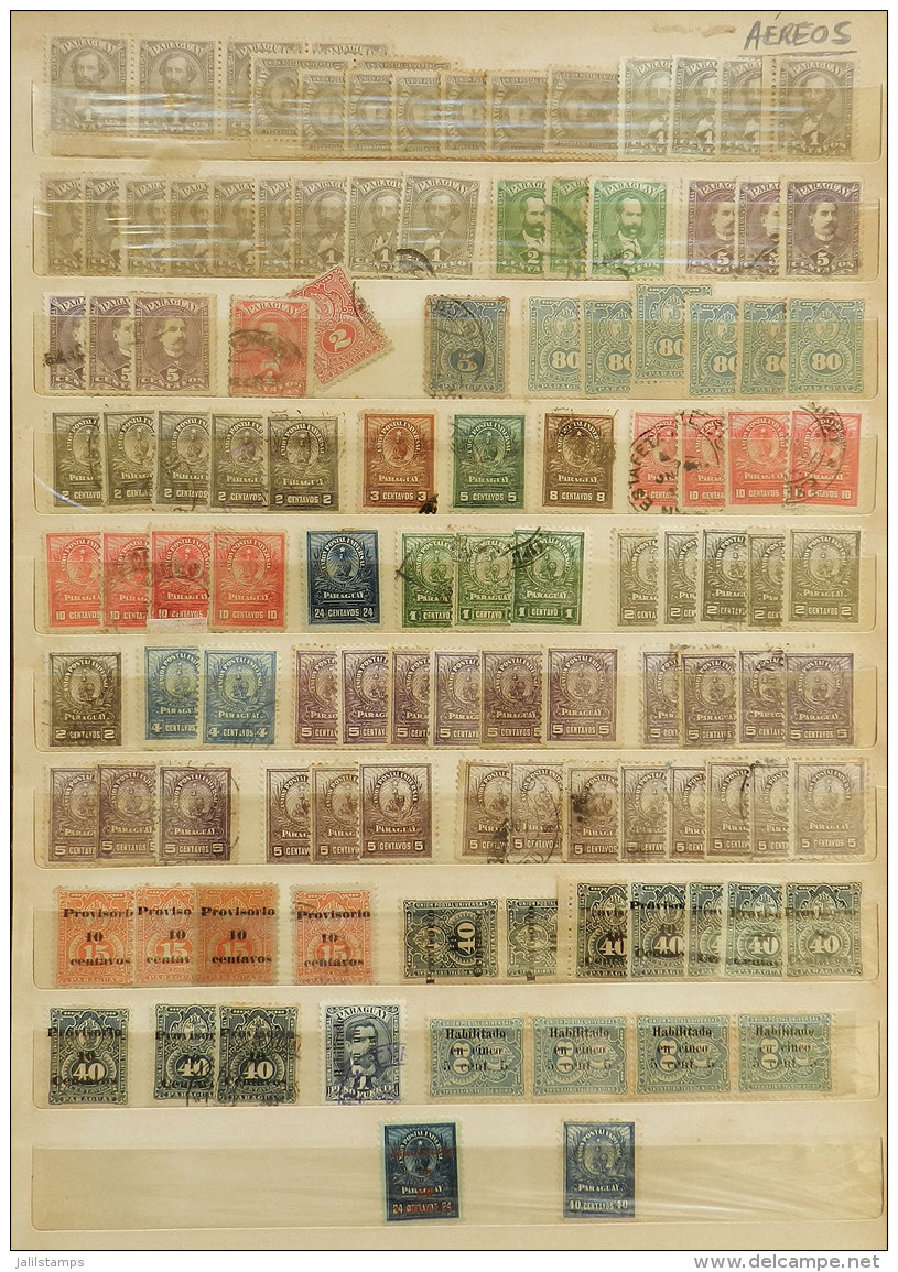 Old Stock Of Used And Mint Stamps In Stockpages, Very Interesting Lot To Look For Varieties And Rare Cancels, Fine... - Paraguay