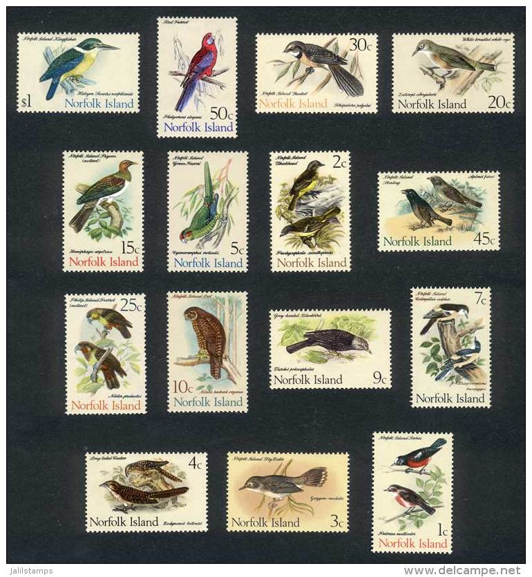 Yvert 105/12 + 116/22, Birds, Complete Set Of 15 Values, Excellent Quality! - Ile Norfolk