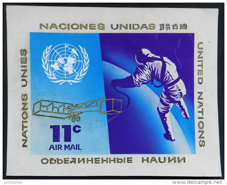 Unadopted ARTIST DESIGN Of A Stamp Of 11c., Year 1972, Topic SPACE, By Angel Medina M., Size 280 X 225 Mm,... - Autres & Non Classés