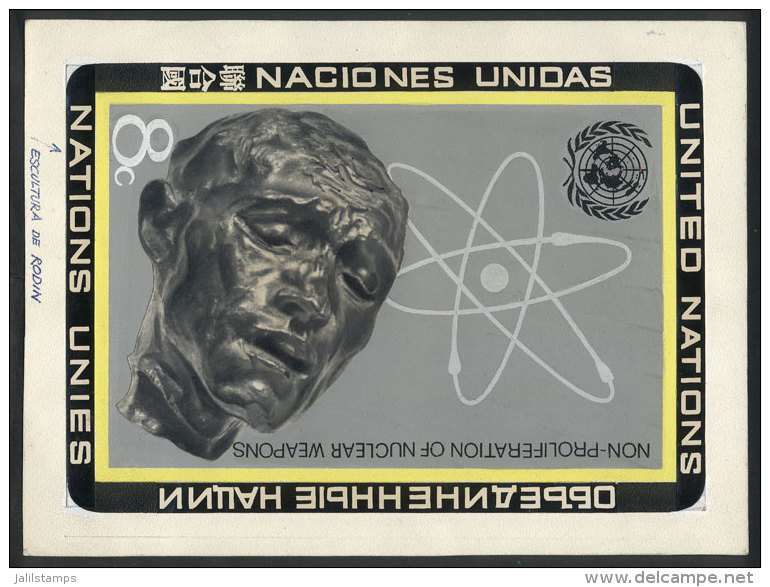 Sc.227, 1972 Nuclear Weapons, Unadopted ARTIST DESIGN, By Angel Medina M. (of Uruguay), Size 220 X 165 Mm,... - Autres & Non Classés