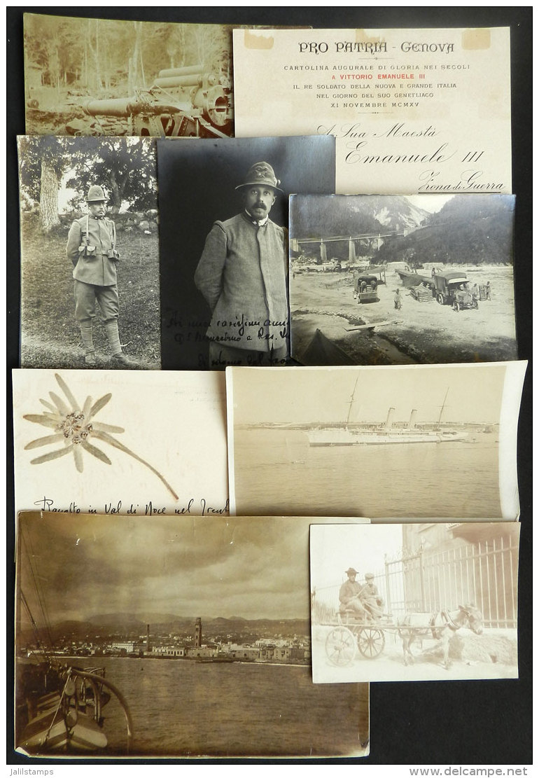 LOT Of Cards And Photographs, Most About World War I, Fine To VF Quality, Very Interesting Group! - Non Classés