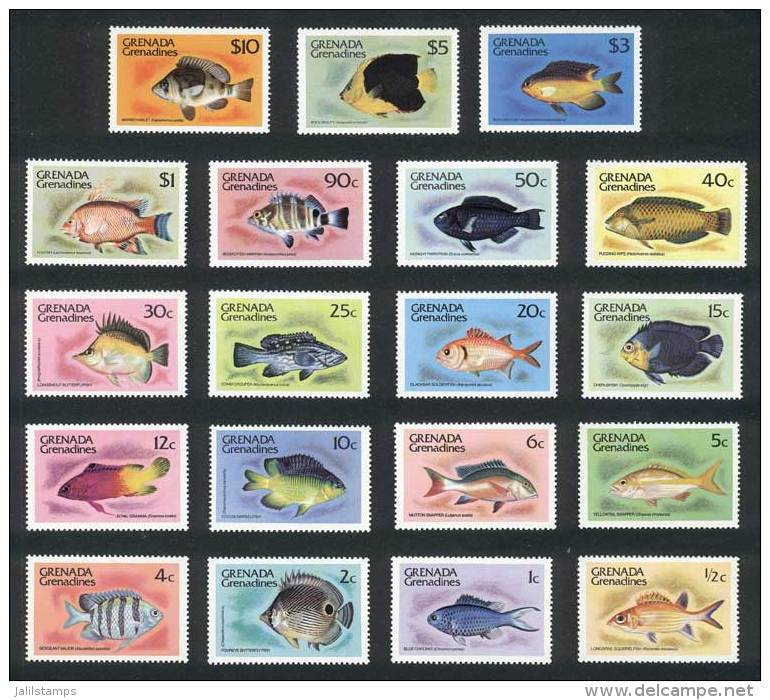 Yvert 350/368, Fish, Complete Set Of 19 Values, Excellent Quality! - St.Vincent & Grenadines