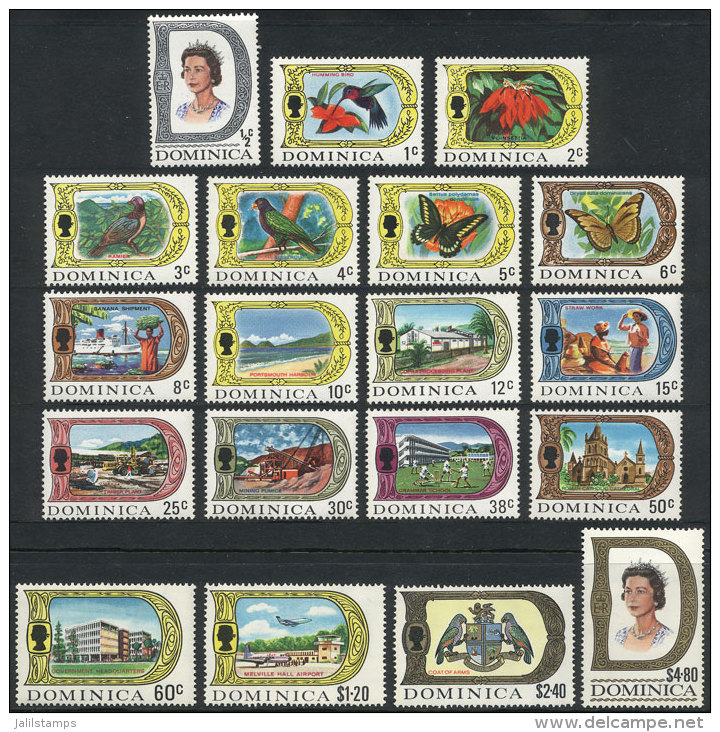 Sc.268/286, 1969 Birds, Butterflies, Flowers And Other Topics, Compl. Set Of 19 Unmounted Values, Excellent... - Dominique (...-1978)