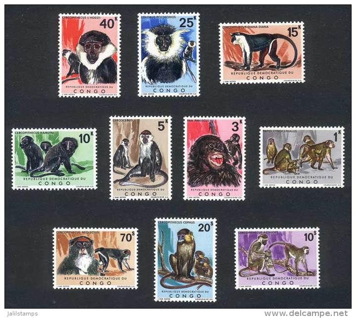 Yvert 785/94, Monkeys, Complete Set Of 10 Values, Excellent Quality - Neufs