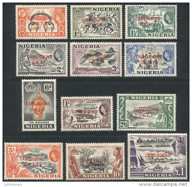 Sc.66/77, 1960 Horses, Ships, Cattle Etc., Complete Set Of 12 Unmounted Values, Excellent Quality, Catalog Value... - Nigeria (...-1960)
