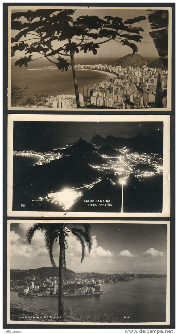 RIO DE JANEIRO: 3 Old Unused Postcards, Nice Views! - Andere & Zonder Classificatie