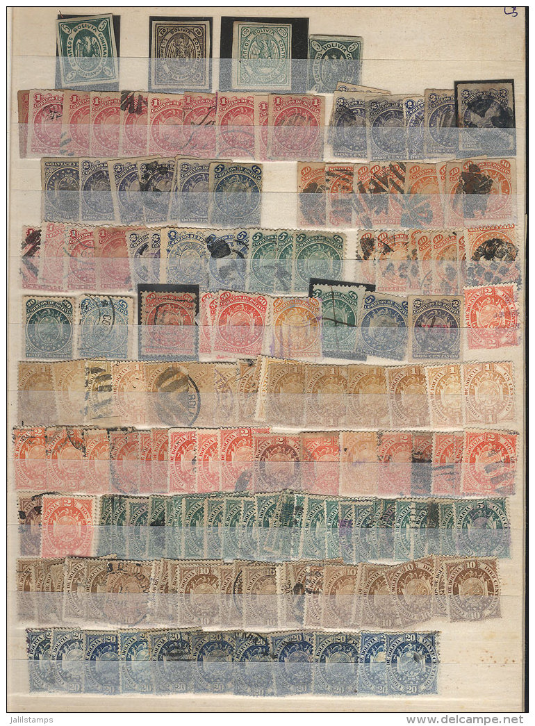 Stockbook With Good Stock Of Stamps Of Bolivia, With A Lot Of Old And Interesting Material To Look For Rare... - Bolivie