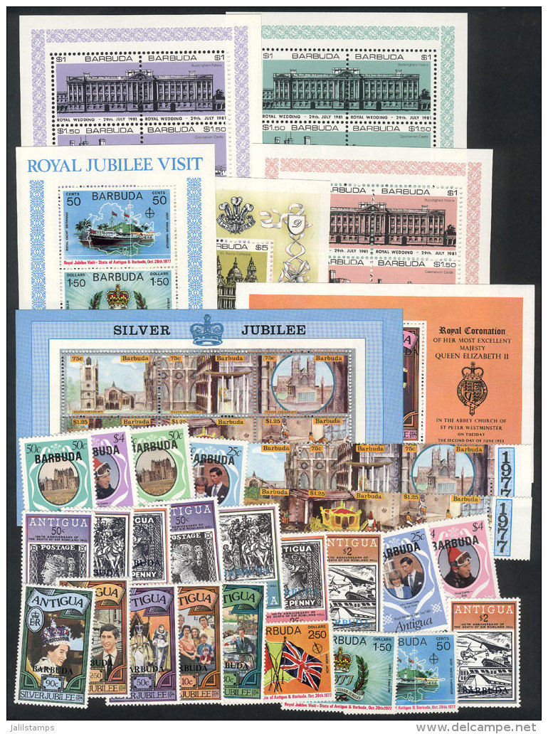 Lot Of Complete Modern Sets And Souvenir Sheets, VERY THEMATIC (Lady Di, Royalty, Etc.), MNH, Excellent Quality! - Barbuda (...-1981)