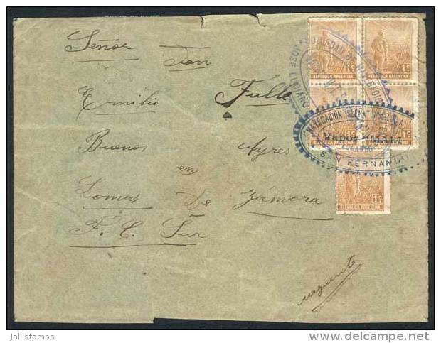 Cover Franked By GJ.329 X5, Sent From An Island In The Paran&aacute; Delta In Tigre, With COMBINATION OF 2... - Autres & Non Classés