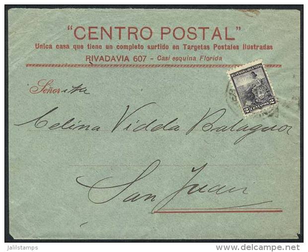 Cover With Advertisement For "Centro Postal, Only Shop With A Complete Range Of Illustrated Postcards", Franked... - Autres & Non Classés