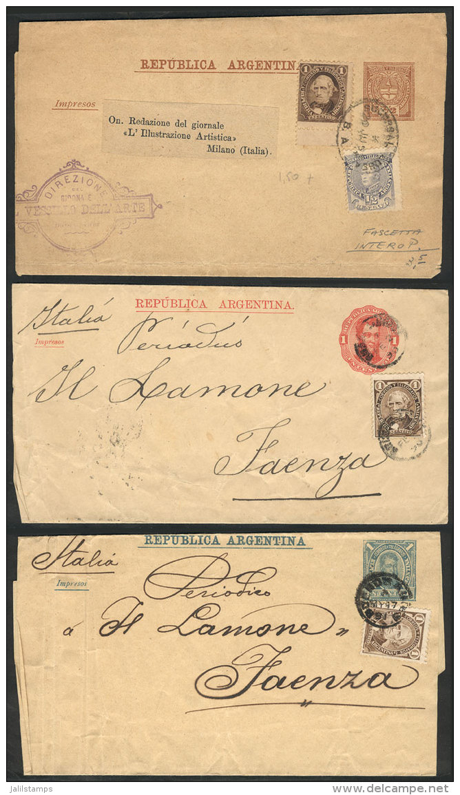 3 Wrappers Uprated With Stamps Of The Sudamericana Issue, All With 2c. Postage Consisting Of Different... - Autres & Non Classés