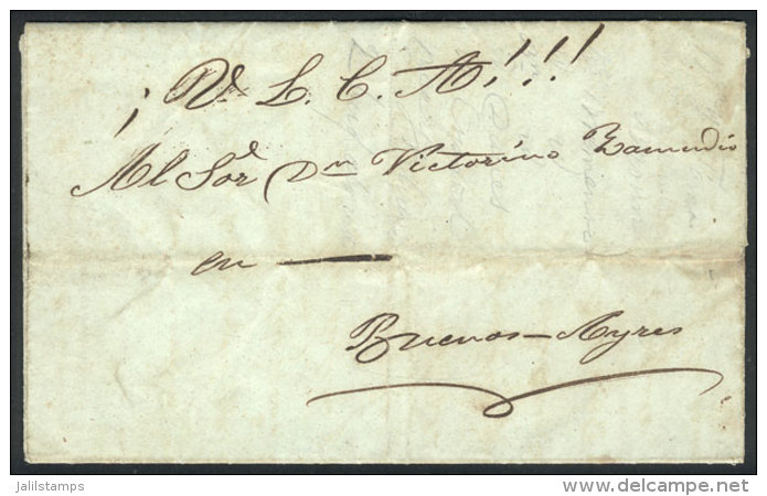 Entire Letter Sent From Salta To Buenos Aires On 8/DE/1848, With Long And Interesting Text From A Mother To Her... - Autres & Non Classés