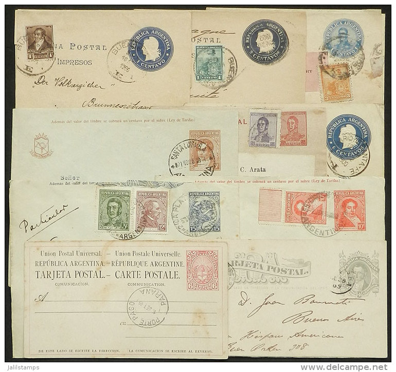 68 Varied Postal Stationeries, All Used. There Are Several Very Old Pieces, Uprated, Registered, And Also Some... - Entiers Postaux