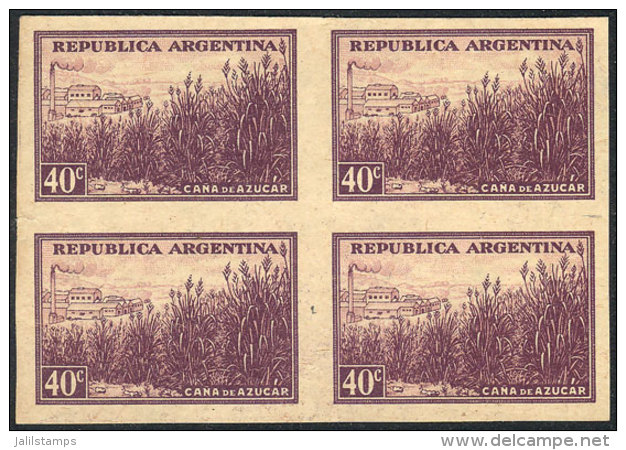 GJ.758, 1935/52 40c. Sugar Cane, PROOF In The Adopted Color, Printed On Special Paper For Specimens, Excellent... - Autres & Non Classés