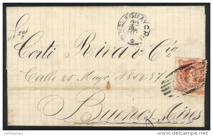 GJ.38 (defects) , On Folded Cover Dated 22/DE/1872, Canceled With Semi-mute "G" Barred Oval, Along Datestamp Of... - Autres & Non Classés