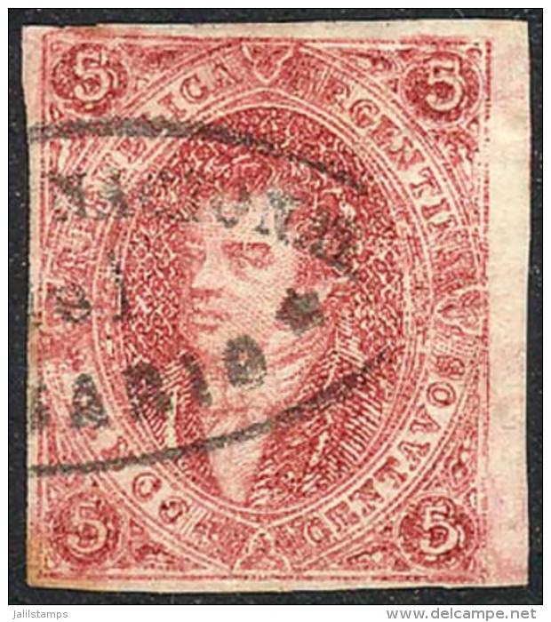 GJ.34, 8th Printing, A Copy Of Excellent Quality Used In Rosario, Very Nice! - Oblitérés