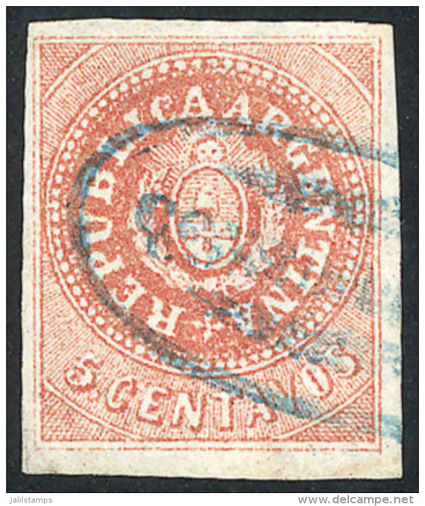 GJ.15, 5c. With Narrow C, Interesting Dull Red Color, Used In Concordia, Excellent Quality! - Oblitérés