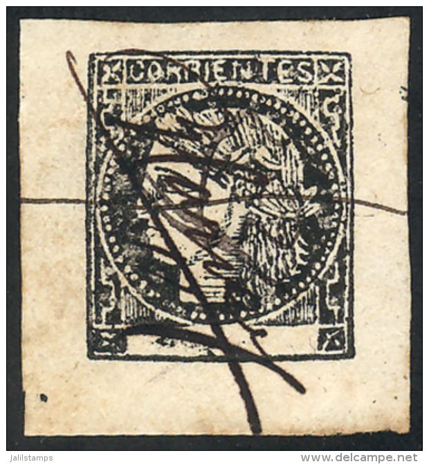 GJ.18, 1879 Revenue Stamp Printed In Black On White Paper, Type 3, Used, With Signature Of The Finance Minister... - Corrientes (1856-1880)