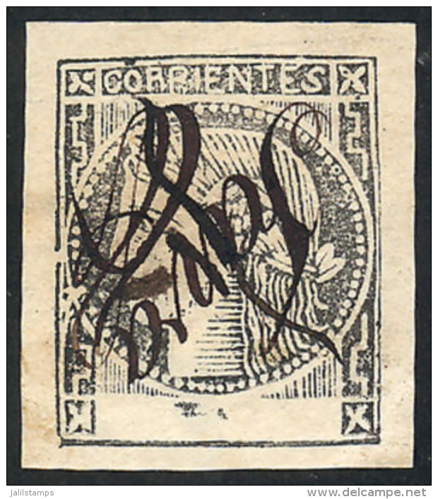 GJ.18, 1879 Revenue Stamp Printed In Black On White Paper, Type 7, Used, With Signature Of The Finance Minister... - Corrientes (1856-1880)