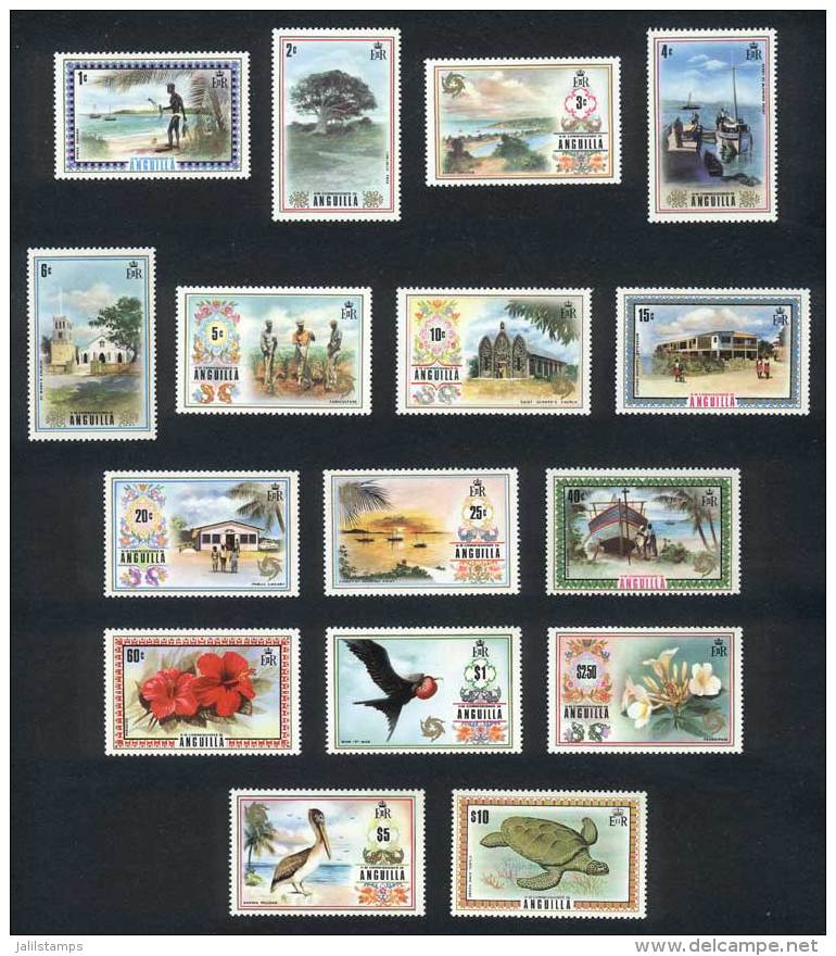 Yvert 114/28 + 185, Fauna, Birds, Landscapes, Etc., Complete Set Of Excellent Quality! - Anguilla (1968-...)