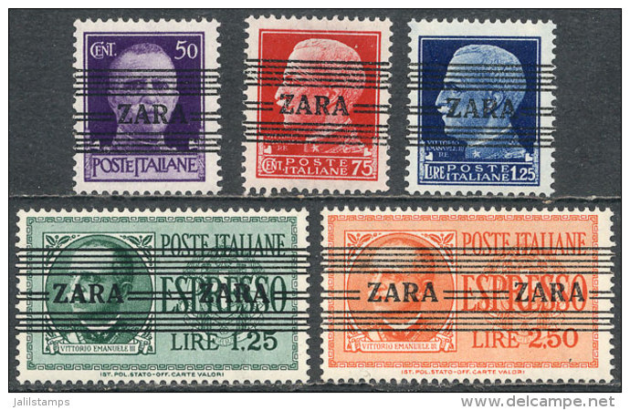 Michel 32/34 + 37/38, MNH, Excellent Quality, Catalog Value Euros 430 - Occ. Allemande: Zara