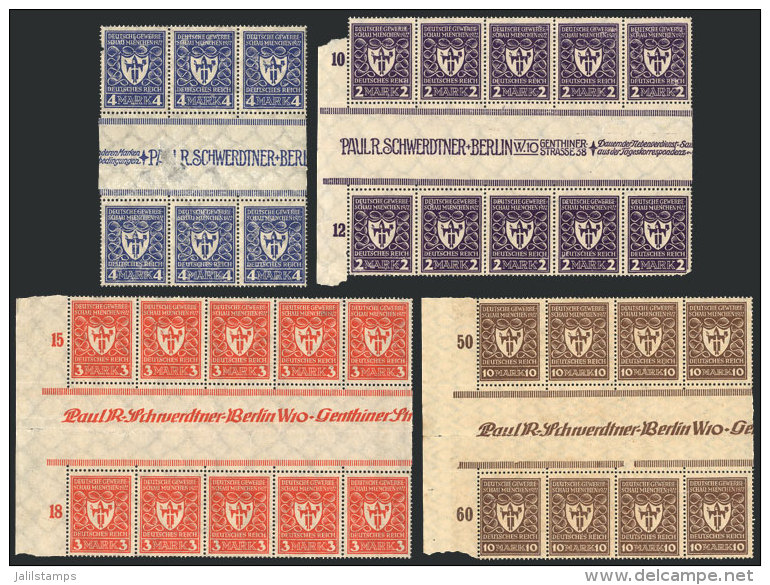 Lot Of Stamps Wigh Gutters, Mint No Gum, With Some Minor Defects, Interesting! - Autres & Non Classés