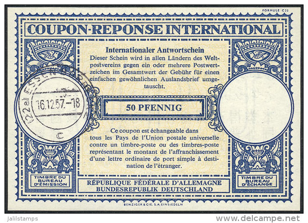 50Pf. International Reply Coupon Of The Year 1957, Excellent Quality! - Other & Unclassified