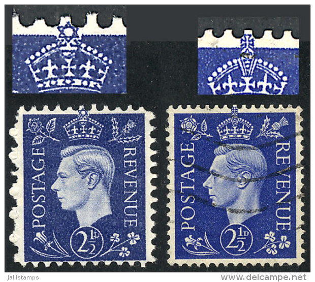 FORGED British Stamp Made By The Nazis As Anti-British Propaganda, 2&frac12;p. Blue (it Has, Among Other Details, A... - Andere & Zonder Classificatie
