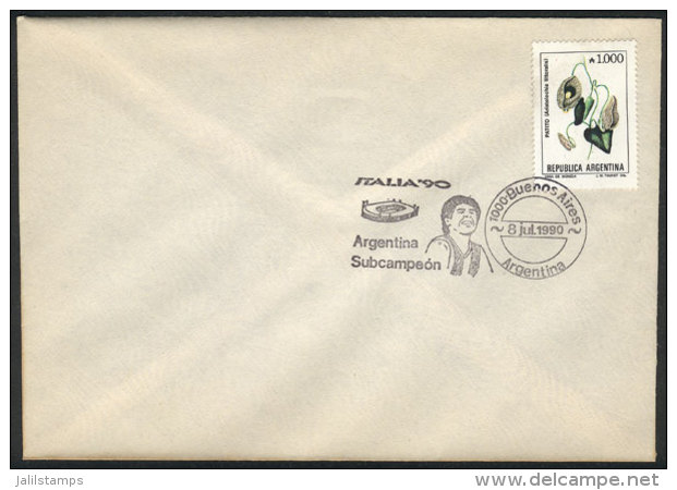 Cover With Special Postmark Commemorating Argentina's 2nd Place In The Football World Cup Italia '90, VF Quality! - Andere & Zonder Classificatie