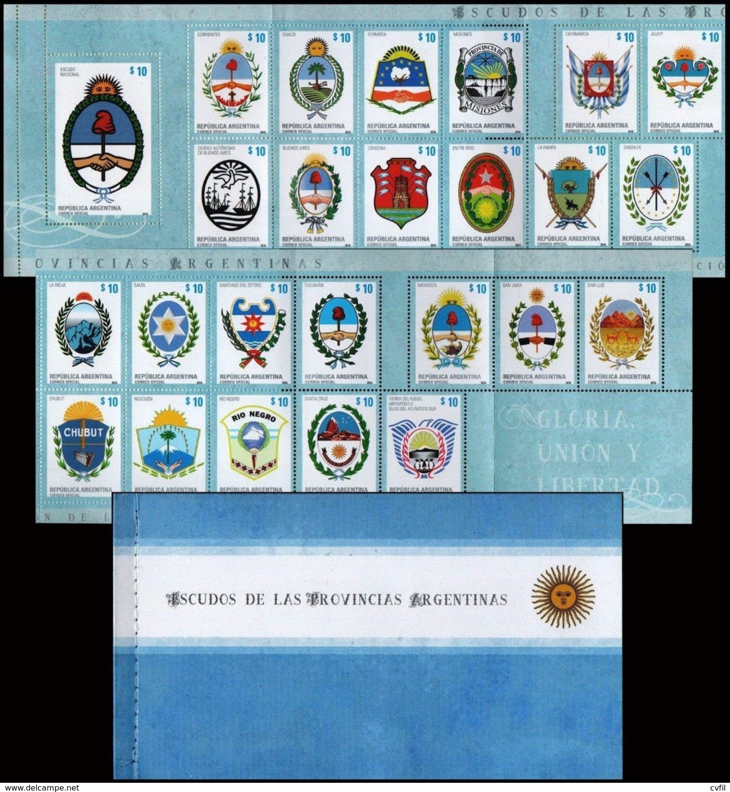 ARGENTINA 2016 - The Booklet With The Complete Set Of 25 Coat Of Arms. Mint, NH - Ungebraucht