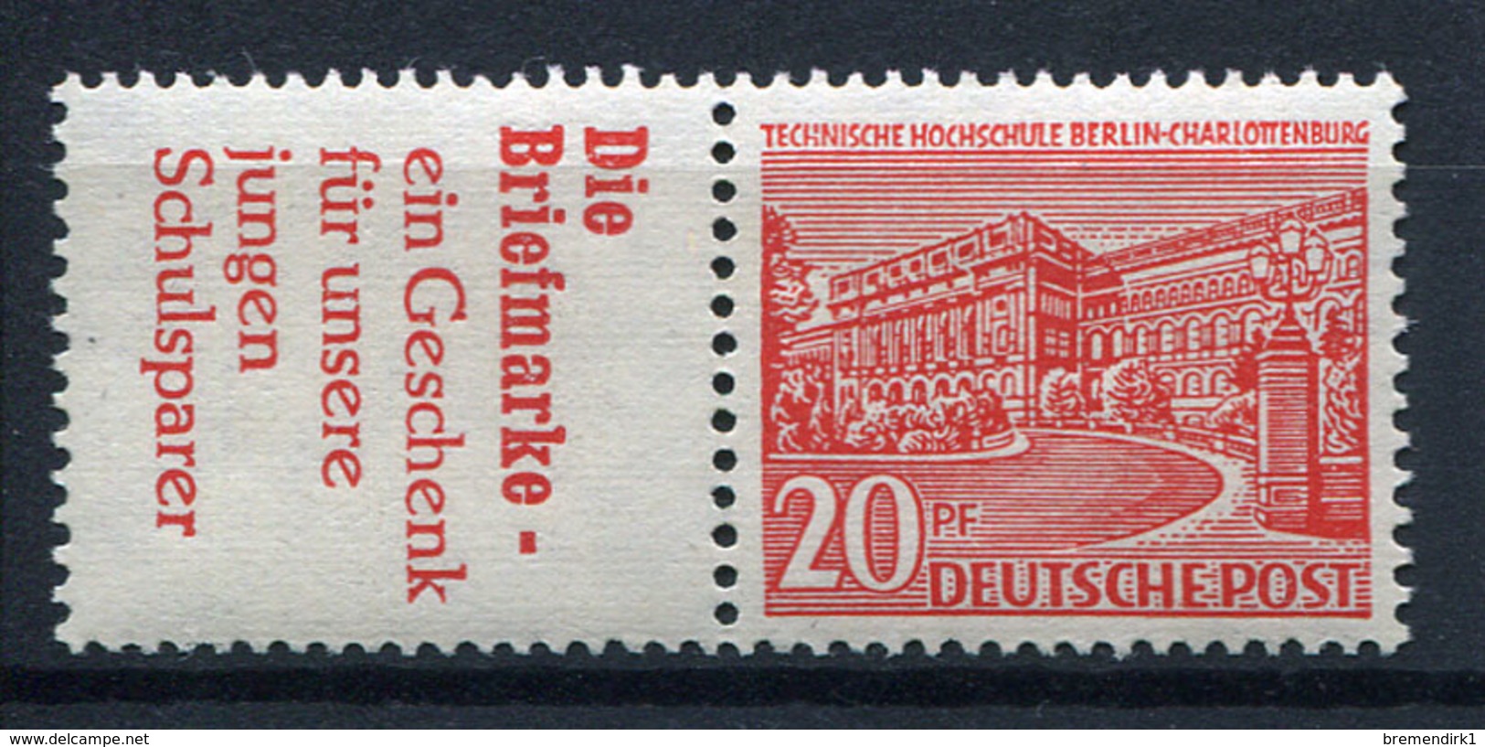 33780) BERLIN Zusammendruck W 19 Postfrisch Aus 1952, 200.- &euro; - Neufs