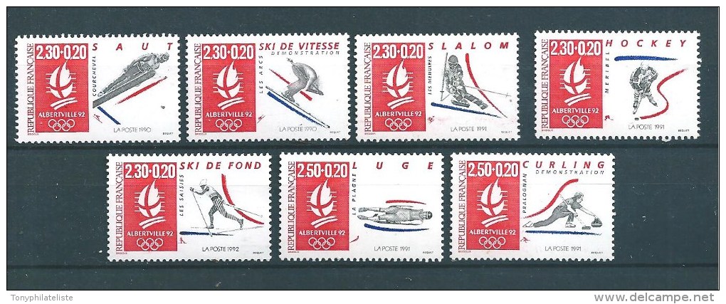 France Timbres De 1990/91  N°2674 A 2680  Neuf **  Vendu Valeur Faciale - Unused Stamps