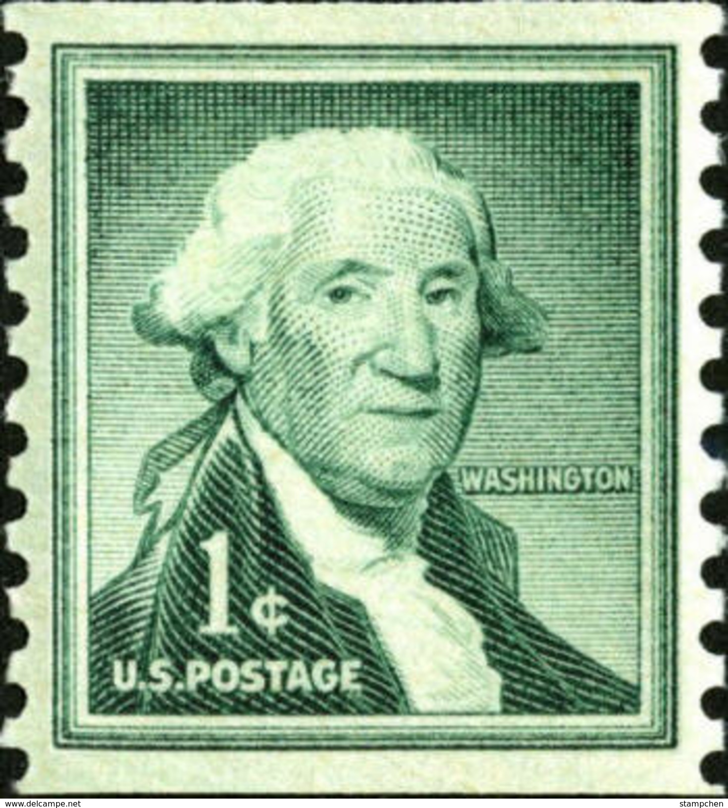1954 USA George Washington Coil Stamp Sc#1054? Famous History Post - George Washington