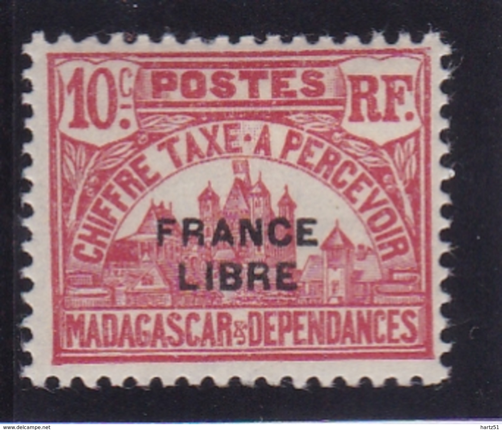 Madagascar Taxe N° 20 Neuf * FRANCE LIBRE - Portomarken