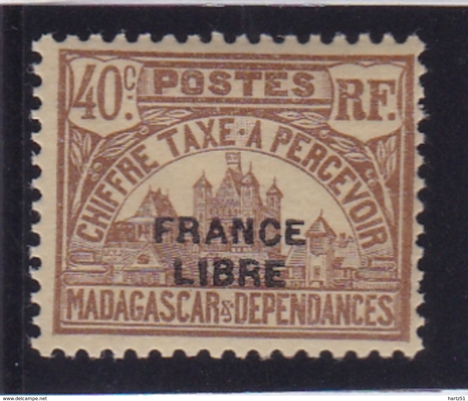 Madagascar Taxe N° 22 Neuf * FRANCE LIBRE - Portomarken
