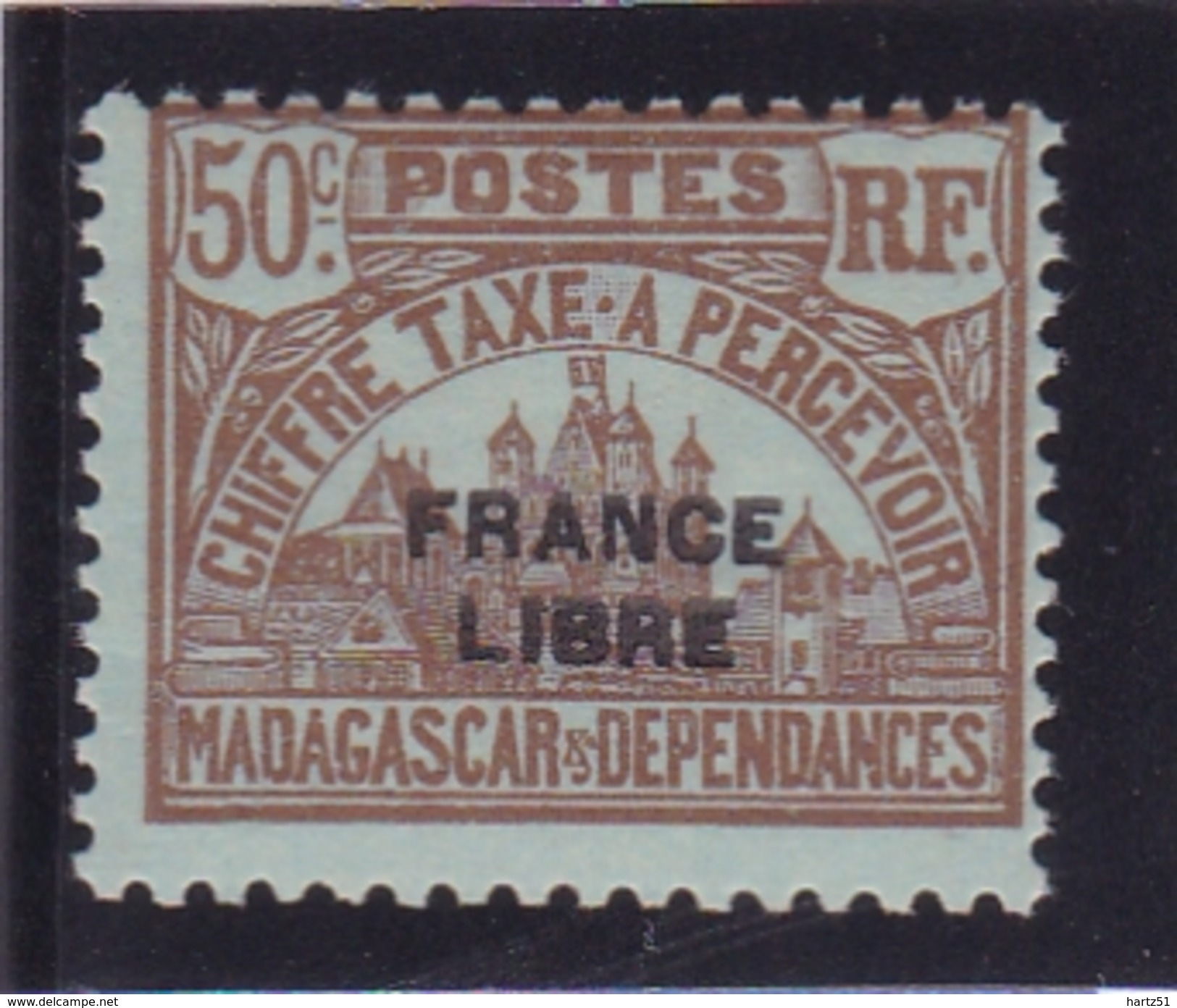 Madagascar Taxe N° 23 Neuf * FRANCE LIBRE - Portomarken