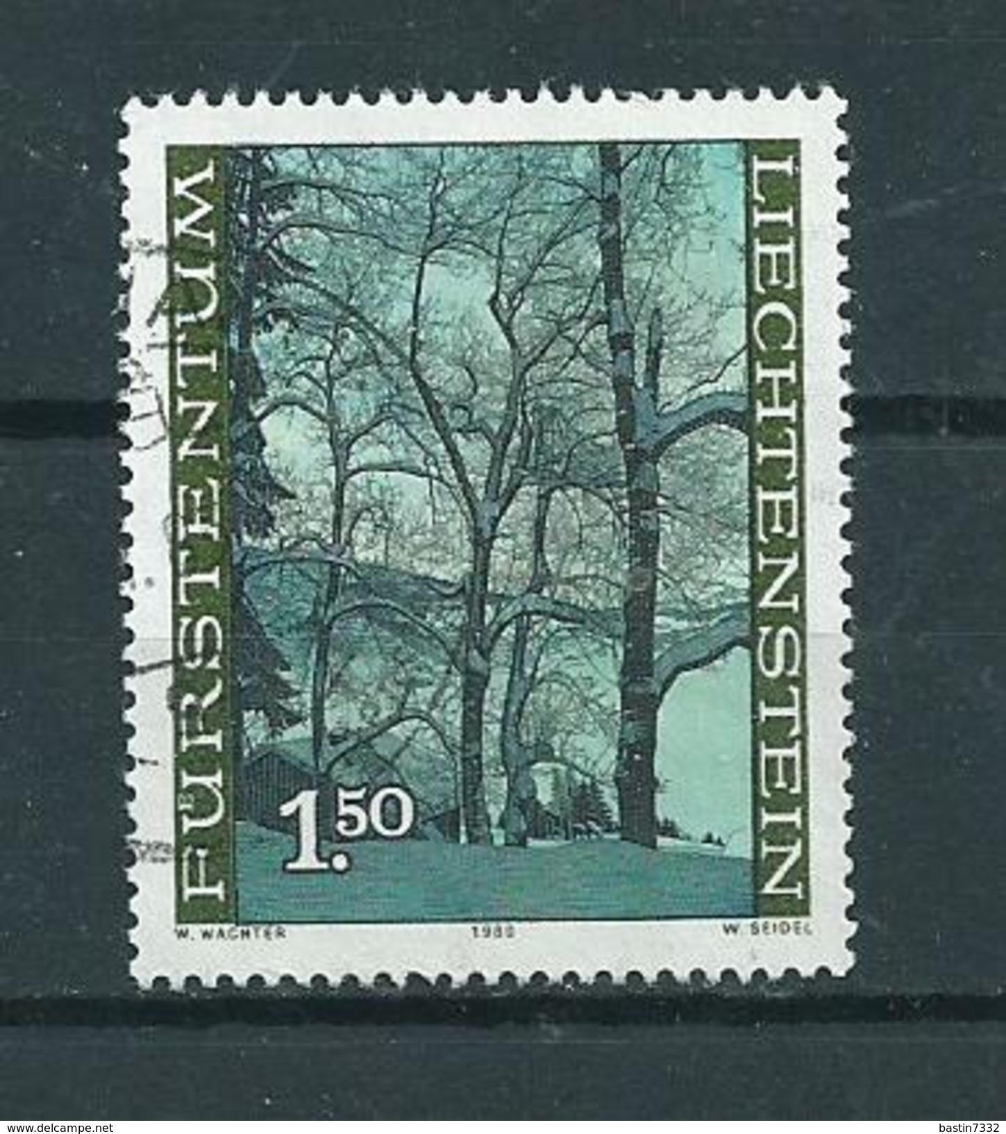 1980 Liechtenstein Forest,wald,bos Used/gebruikt/oblitere - Oblitérés