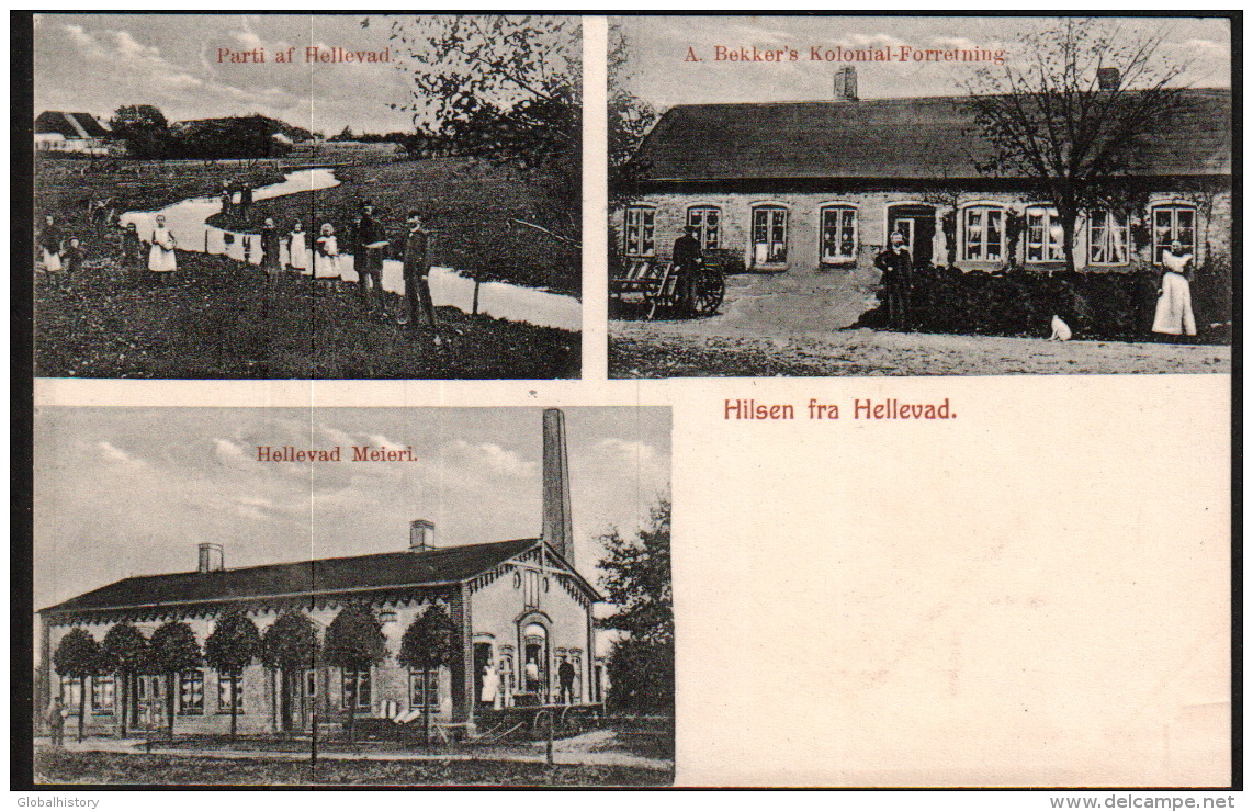 DC2870 - HILSEN FRA HELLEVAD - 3 PICS ON THIS CARD - Danemark