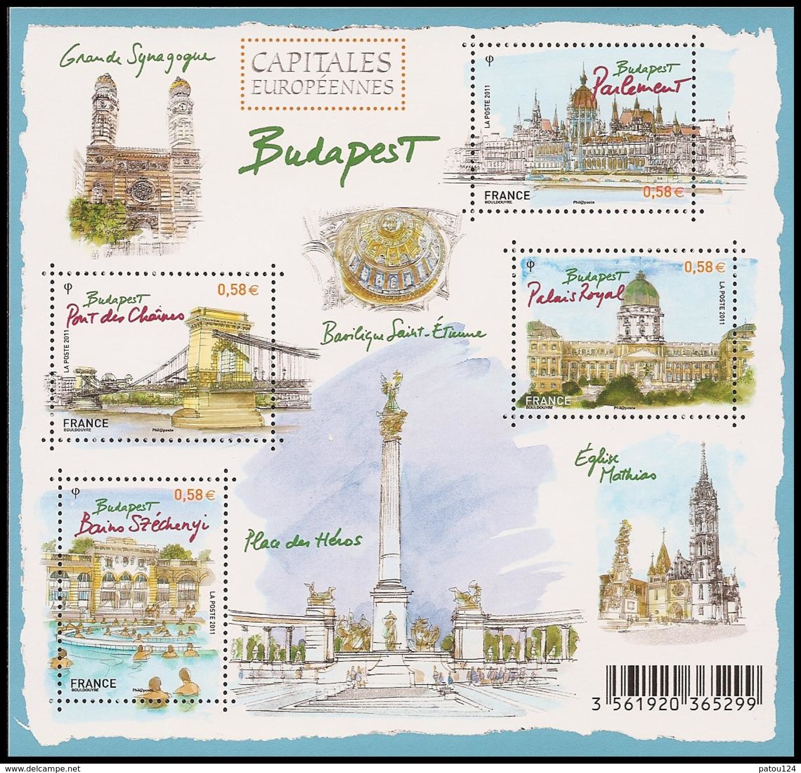 Bloc-feuillet F4538 - "Capitales Européennes - Budapest" - 2011 - Nuovi