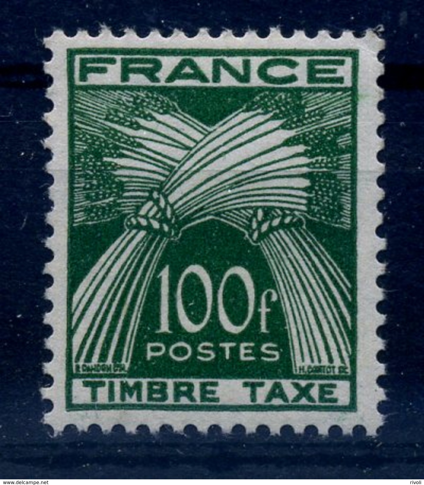 FRANCE TAXE 1946-55 TYPE GERBES N° YVERT 89 COTE 87E - 1859-1959 Nuovi