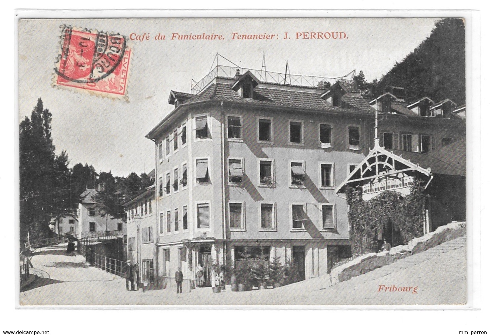 (13111-00) Suisse - Fribourg - Café Du Funiculaire - Tenancier J PERROUD - Fribourg