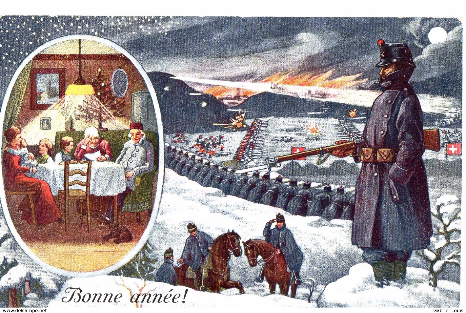 Bonne Année / Militaire / Frontière / 1915 / Soldats / - Autres & Non Classés