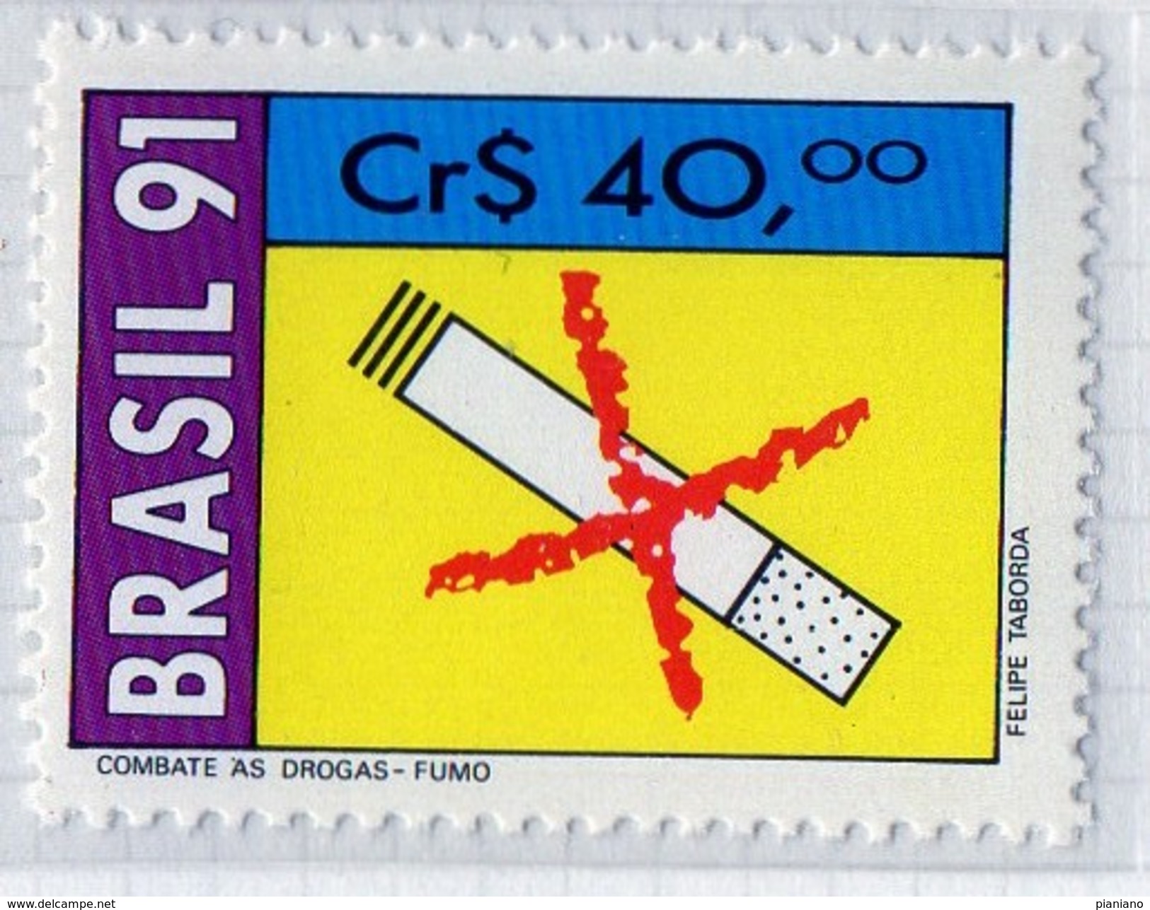 PIA  -  BRASILE  -  1991 : Lotta Contro Il Fumo, La Droga E L'alcool -  (YV 2012-14) - Pollution