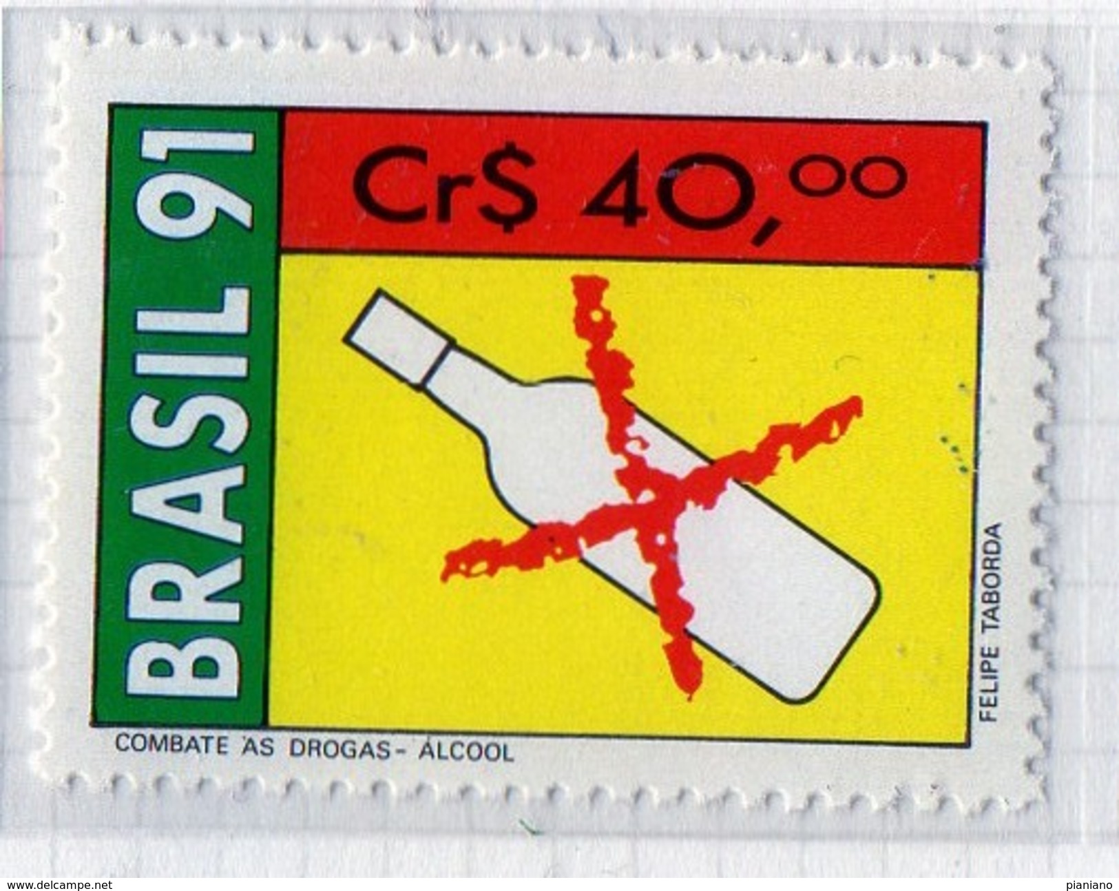 PIA  -  BRASILE  -  1991 : Lotta Contro Il Fumo, La Droga E L'alcool -  (YV 2012-14) - Pollution